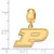 Image of Gold Plated Sterling Silver Purdue Small Dangle Bead by LogoArt (GP031PU)