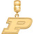 Image of Gold Plated Sterling Silver Purdue Small Dangle Bead by LogoArt (GP031PU)
