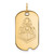 Gold Plated Sterling Silver Purdue Small Dog Tag by LogoArt (GP056PU)