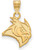 Image of Gold Plated Sterling Silver Rice University Small Pendant by LogoArt (GP005WMR)