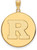 Image of Gold Plated Sterling Silver Rutgers XL Disc Pendant by LogoArt (GP021RUT)