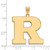 Image of Gold Plated Sterling Silver Rutgers XL Pendant by LogoArt