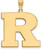 Image of Gold Plated Sterling Silver Rutgers XL Pendant by LogoArt