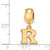 Gold Plated Sterling Silver Rutgers X-Small Dangle Bead Charm by LogoArt