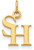 Gold Plated Sterling Silver Sam Houston State University X-Small LogoArt Pendant
