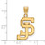 Gold Plated Sterling Silver San Jose State University Lg Pendant LogoArt GP006