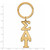 Gold Plated Sterling Silver Sigma Delta Tau Key Chain by LogoArt
