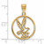 Image of Gold Plated Sterling Silver Sigma Kappa Small Circle Pendant by LogoArt GP041SKP