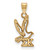 Gold Plated Sterling Silver Sigma Kappa Small Pendant by LogoArt (GP035SKP)