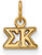 Image of Gold Plated Sterling Silver Sigma Kappa X-Small Pendant by LogoArt (GP001SKP)