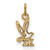 Gold Plated Sterling Silver Sigma Kappa X-Small Pendant by LogoArt (GP034SKP)