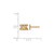 Gold Plated Sterling Silver Sigma Kappa X-Small Post Earrings LogoArt (GP005SKP)