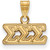 Image of Gold Plated Sterling Silver Sigma Sigma Sigma Small Pendant by LogoArt GP002SSS