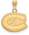 Image of Gold Plated Sterling Silver St. Cloud State Small Pendant by LogoArt (GP001STC)