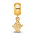Gold Plated Sterling Silver Syracuse University X-Small Bead LogoArt GP034SYU