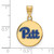 Image of Gold Plated Sterling Silver U of Pittsburgh Medium Enamel Disc LogoArt Pendant