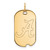 Gold Plated Sterling Silver University of Alabama Small Dog Tag by LogoArt