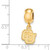 Image of Gold Plated Sterling Silver University of Colorado XSmall Bead LogoArt GP034UCO