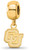 Image of Gold Plated Sterling Silver University of Colorado XSmall Bead LogoArt GP034UCO