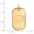 Image of Gold Plated Sterling Silver University of Georgia Small Dog Tag by LogoArt Image of Gold Plated Sterling Silver University of Georgia Small Dog Tag by LogoArt