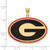 Image of Gold Plated Sterling Silver University of Georgia XL Pendant by LogoArt GP082UGA