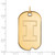 Gold Plated Sterling Silver University of Illinois Large Dog Tag by LogoArt