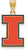 Image of Gold Plated Sterling Silver University of Illinois Large Enamel LogoArt Pendant