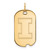 Gold Plated Sterling Silver University of Illinois Small Dog Tag by LogoArt