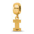 Image of Gold Plated Sterling Silver University of Illinois X-Small Bead Charm by LogoArt