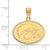 Image of Gold Plated Sterling Silver University of Iowa Medium Pendant LogoArt (GP045UIA)