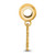 Image of Gold Plated Sterling Silver University of Kansas Small Dangle Bead by LogoArt