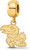 Image of Gold Plated Sterling Silver University of Kansas Small Dangle Bead by LogoArt