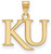Image of Gold Plated Sterling Silver University of Kansas Small Pendant LogoArt GP051UKS