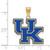 Image of Gold Plated Sterling Silver University of Kentucky Large Enamel LogoArt Pendant