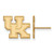 Gold Plated Sterling Silver University of Kentucky Sm Post LogoArt Earrings GP00