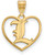 Image of Gold Plated Sterling Silver University of Louisville Pendant Heart LogoArt GP01