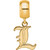 Image of Gold Plated Sterling Silver University of Louisville Small Bead LogoArt GP030UL