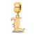 Gold Plated Sterling Silver University of Louisville Small Bead LogoArt GP030UL