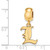 Gold Plated Sterling Silver University of Louisville Small Bead LogoArt GP030UL