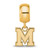 Image of Gold Plated Sterling Silver University of Memphis XSmall Bead LogoArt GP048UMP