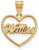 Image of Gold Plated Sterling Silver University of Mississippi Pendant Heart by LogoArt