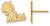 Image of Gold Plated Sterling Silver University of Mississippi Sm Post LogoArt Earrings