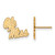 Gold Plated Sterling Silver University of Mississippi Sm Post LogoArt Earrings