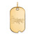 Gold Plated Sterling Silver University of Nebraska Sm Dog Tag LogoArt GP013UNE