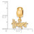 Image of Gold Plated Sterling Silver University of Nebraska XSmall Bead LogoArt GP021UNE