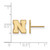 Gold Plated Sterling Silver University of Nebraska X-Small Earrings Post LogoArt
