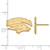 Gold Plated Sterling Silver University of Nevada Small Post Earrings by LogoArt