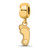 Gold Plated Sterling Silver University of North Carolina Sm Bead LogoArt GP052
