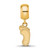 Gold Plated Sterling Silver University of North Carolina Sm Bead LogoArt GP052