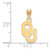 Image of Gold Plated Sterling Silver University of Oklahoma Small Pendant by LogoArt